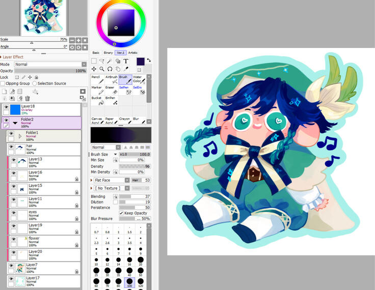 layers on paint tool sai